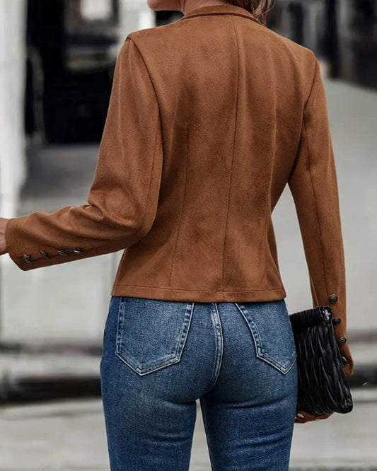 Andrea's™ | Stilvolle zweireihige einfarbige Jacke