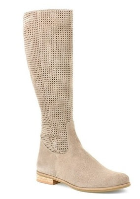 Andrea's™ | Stylische High Boots aus Wildleder – mit flachem Absatz