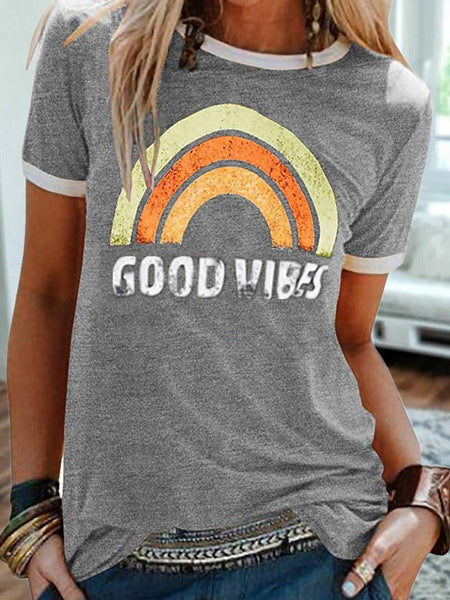 Andrea's™ | Kurzärmeliges T-Shirt mit Rundhalsausschnitt