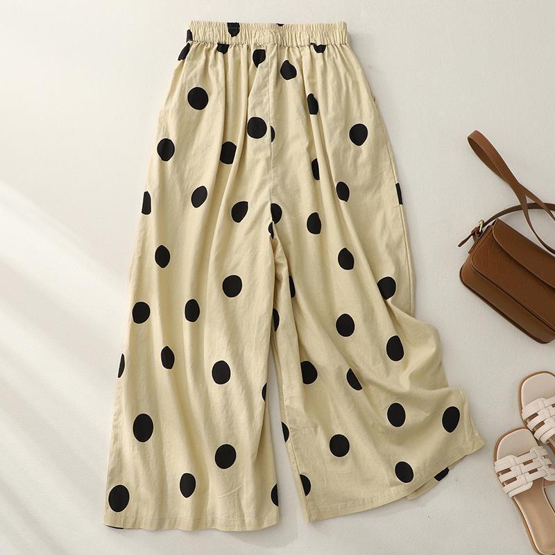 Andrea's™ | Bequeme, locker sitzende Hose mit Polka-Dots-Muster
