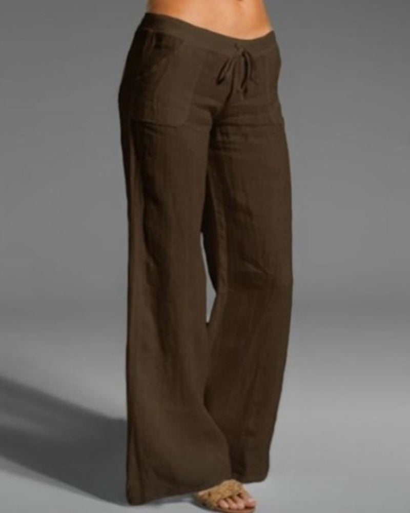 Andrea's™ | Schlichte hose mit weitem bein für damen