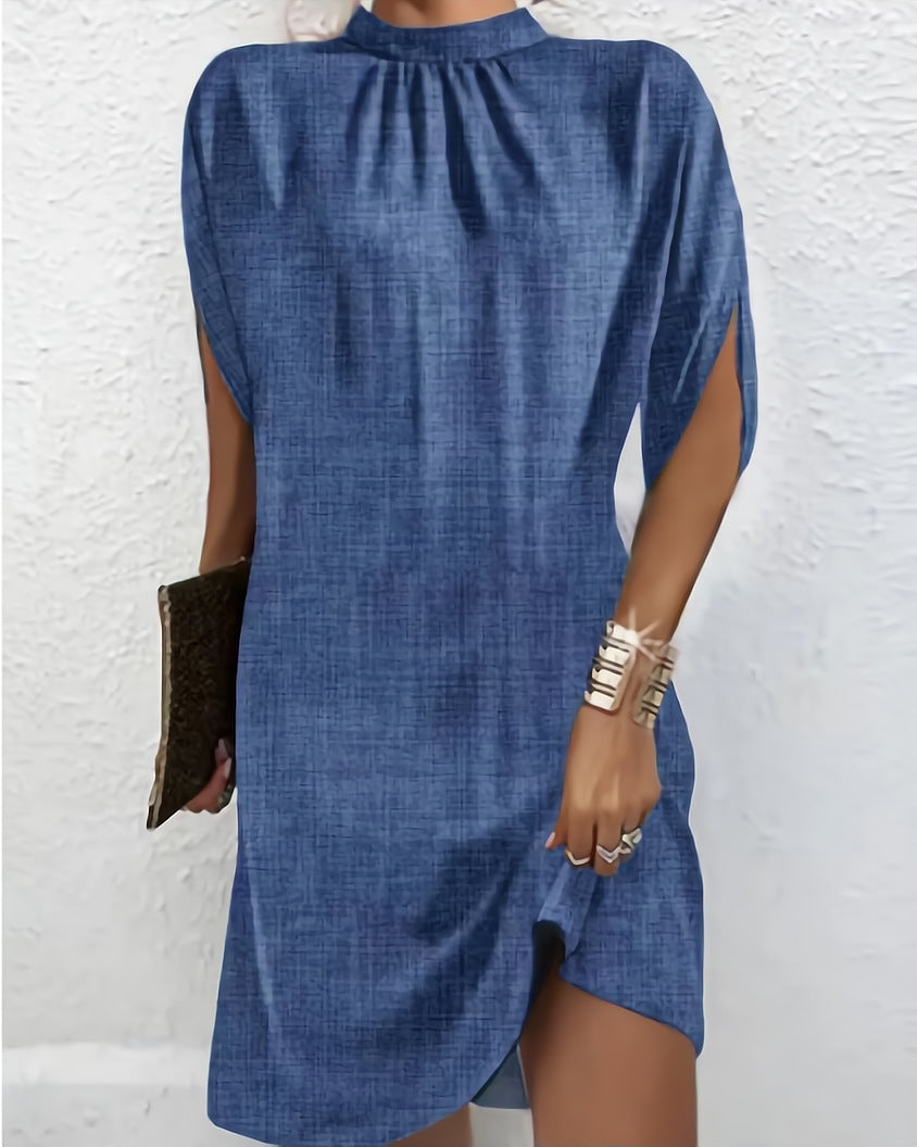 Andrea's™ | Lässiges Kleid mit Fledermausärmeln und Rundhalsausschnitt