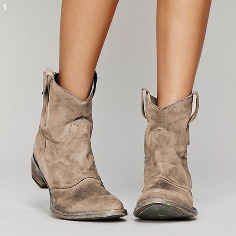 Andrea's™ | Damen-Martinstiefel mit niedrigem, eckigem Absatz