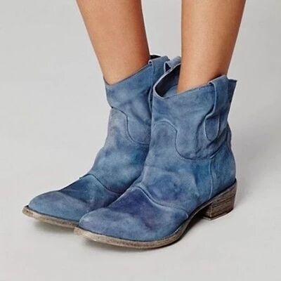Andrea's™ | Damen-Martinstiefel mit niedrigem, eckigem Absatz