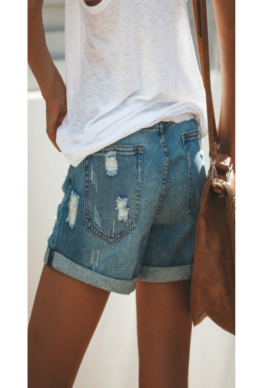 Andrea's™ | Zerrissene Jeansshorts