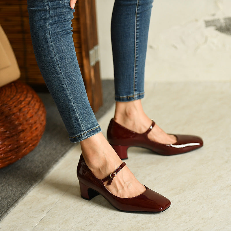 Andrea's™ | High Heels mit leuchtenden Lederriemen