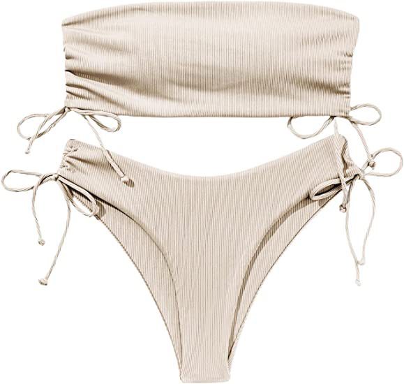 Andrea's™ | Sommer-Bandeau-Bikini mit Kordelzug