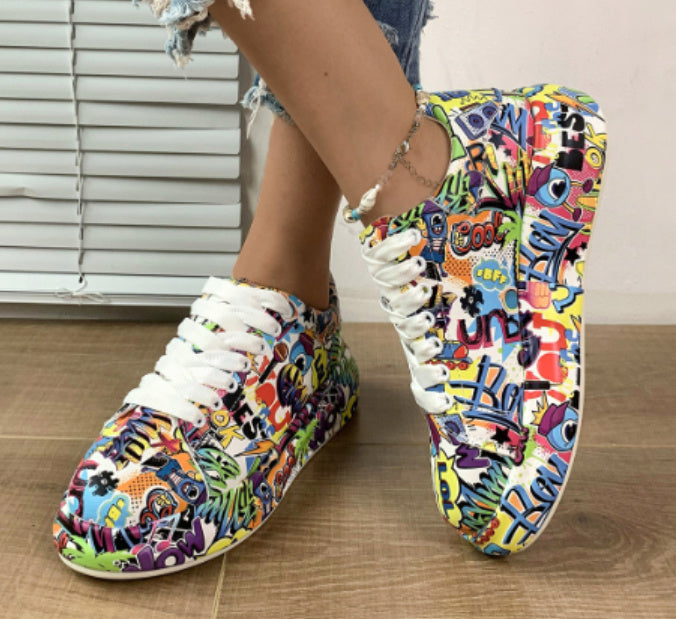 Andrea's™ | Trendige Damen-Sneaker im Graffiti-Look