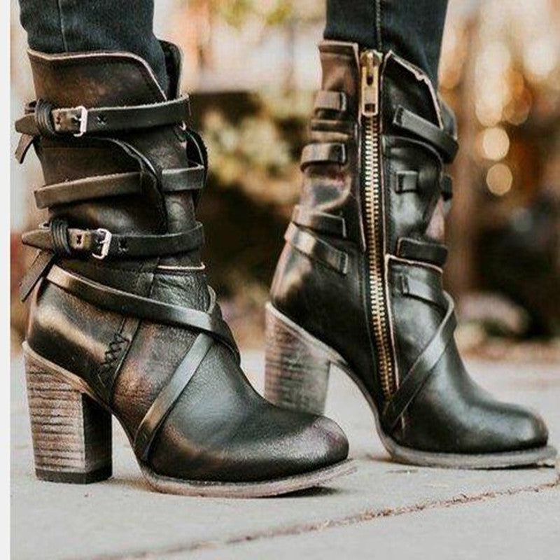 Andrea's™ | Stiefeletten mit Riemendetails