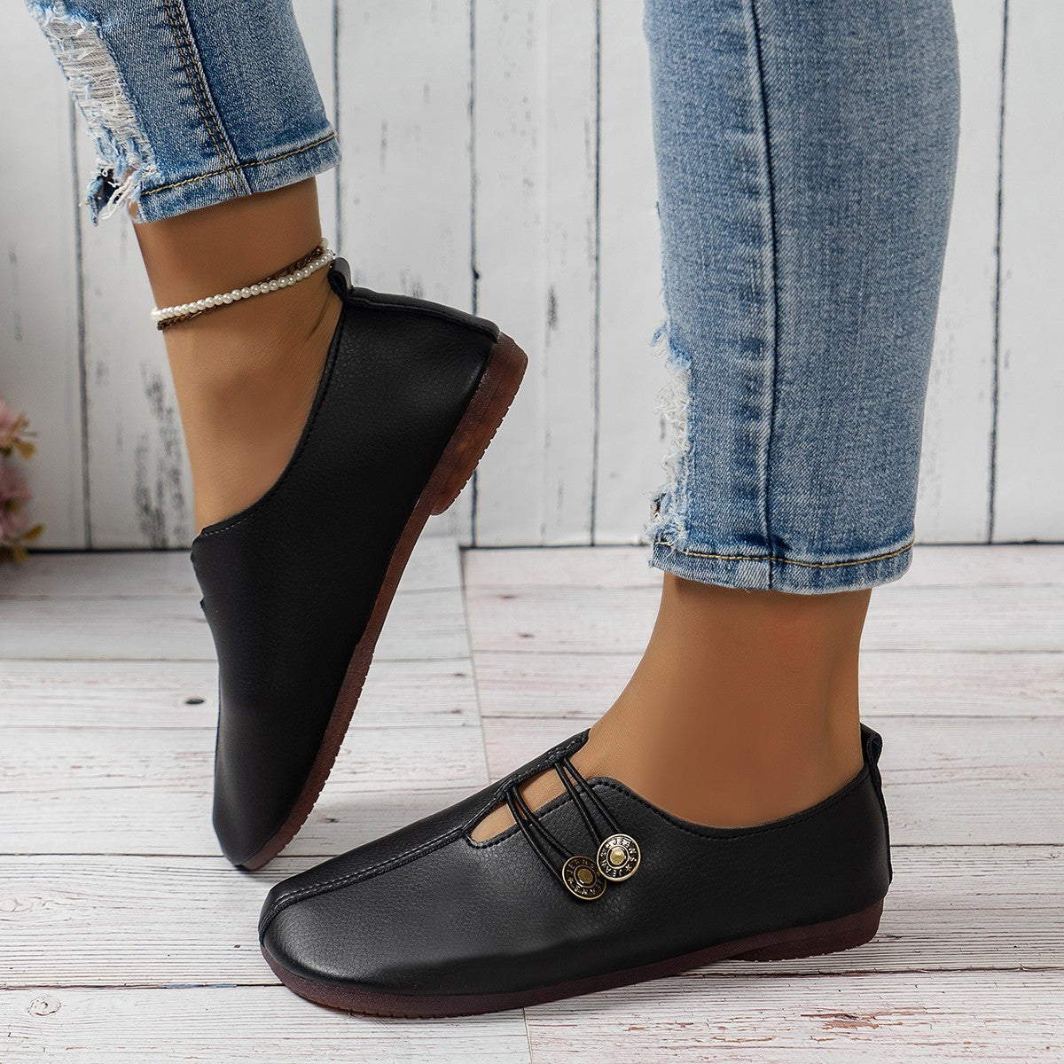 Andrea's™ | Lässige Slip-on Ballerinas mit eckiger Spitze