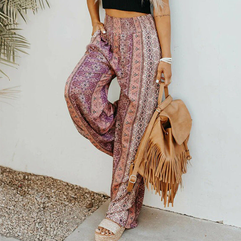 Boho-Print-Hose mit weitem Bein von Andrea Serena
