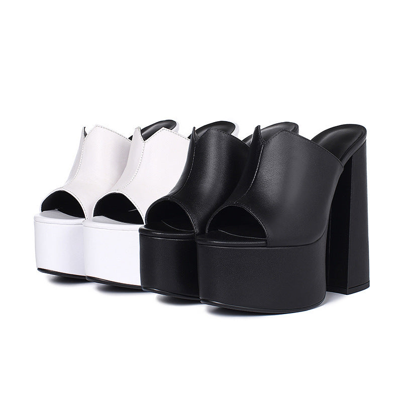 Andrea's™ | Leder-Sandalen mit sehr hohem Absatz