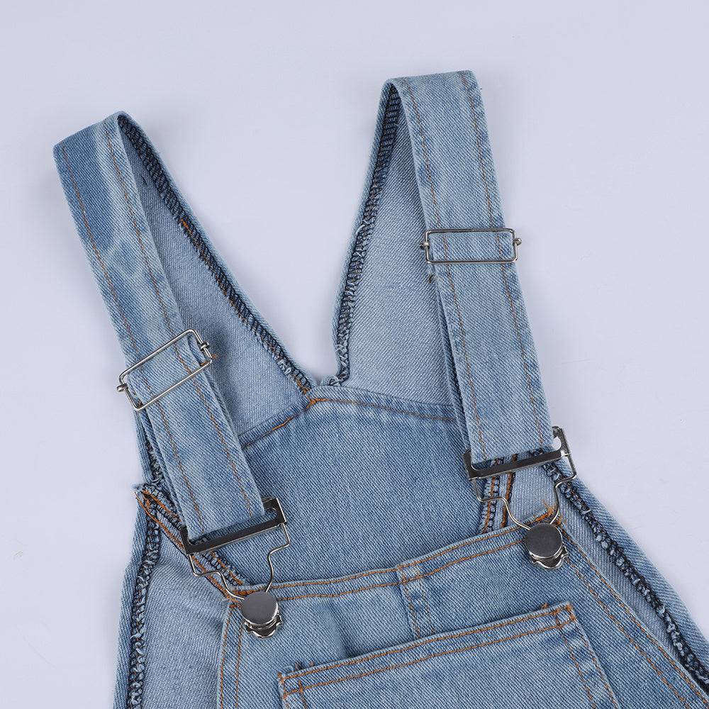 Andrea's™ | Denim-Overall - Vorder- und Rückansicht