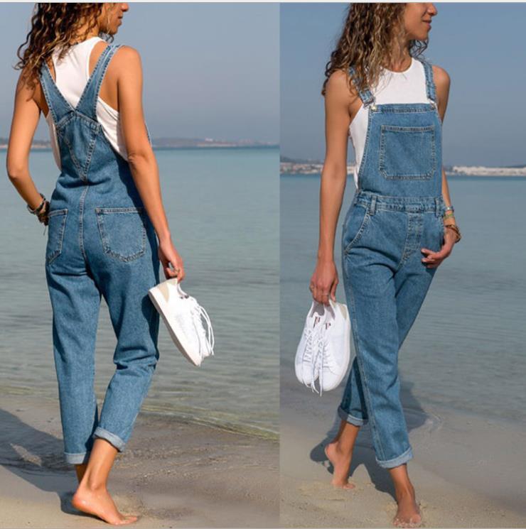 Andrea's™ | Denim-Overall - Vorder- und Rückansicht