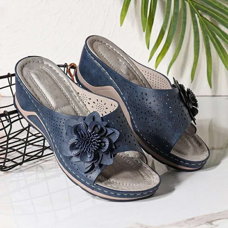 Andrea's™ | Retro Blumen-Sandalen mit Cut-Outs