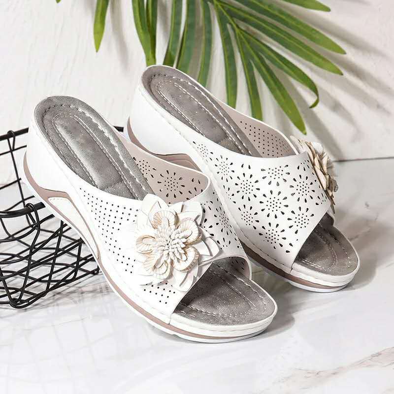 Andrea's™ | Retro Blumen-Sandalen mit Cut-Outs