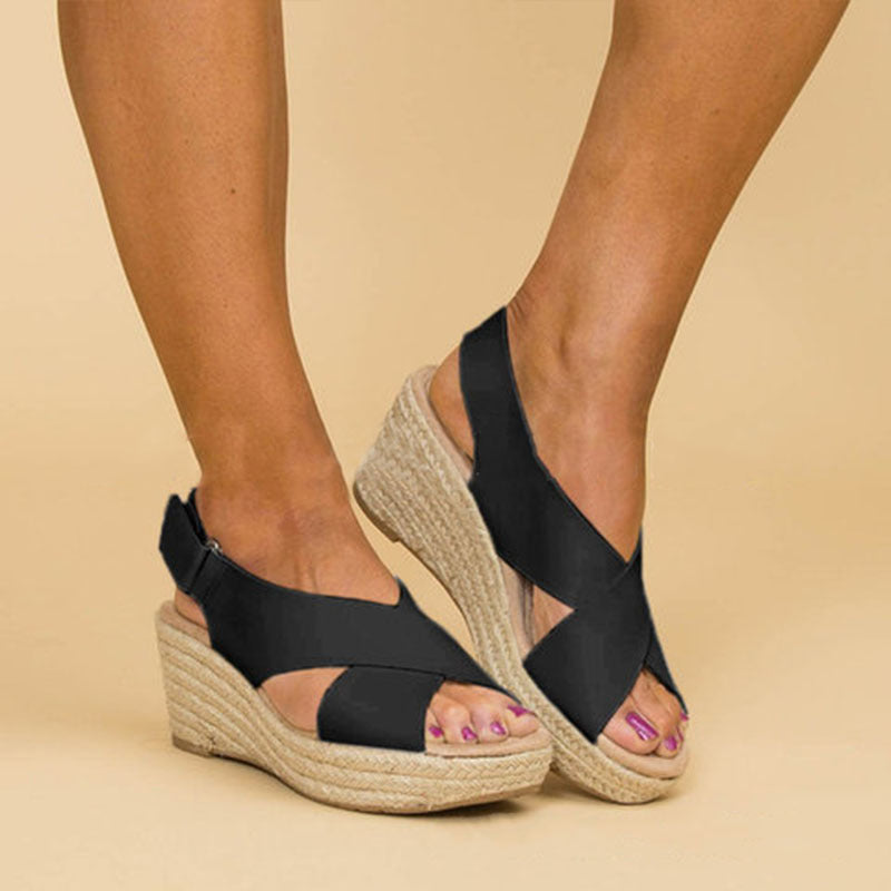 Andrea's™ | Sommerliche Viskose-Gummisandalen