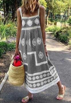 Andrea's™ | Ärmelloses Boho-Maxikleid