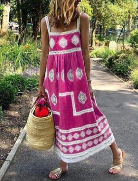 Andrea's™ | Ärmelloses Boho-Maxikleid