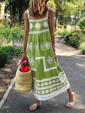 Andrea's™ | Ärmelloses Boho-Maxikleid