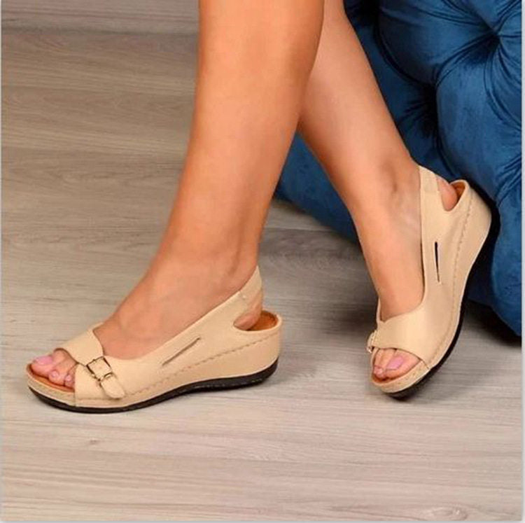 Andrea's™ | Offene Slingback-Sandalen mit Schnallendetail