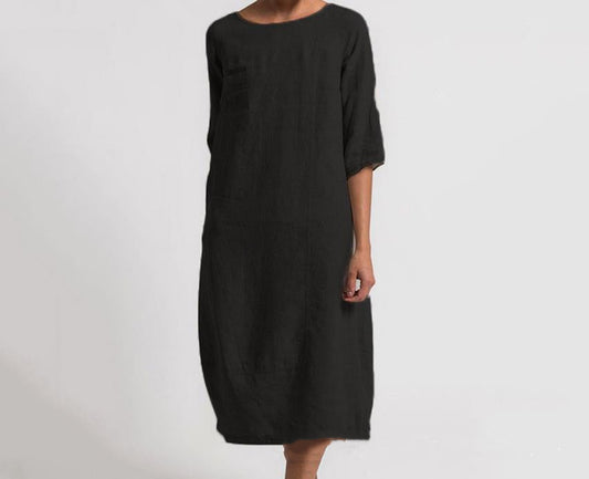 Andrea's™ | Alltagstaugliches Minikleid in großen Größen aus Baumwollmischung