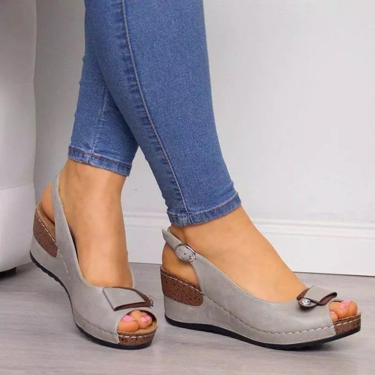 Andrea's™ | Damen Sandalen mit Keilabsatz
