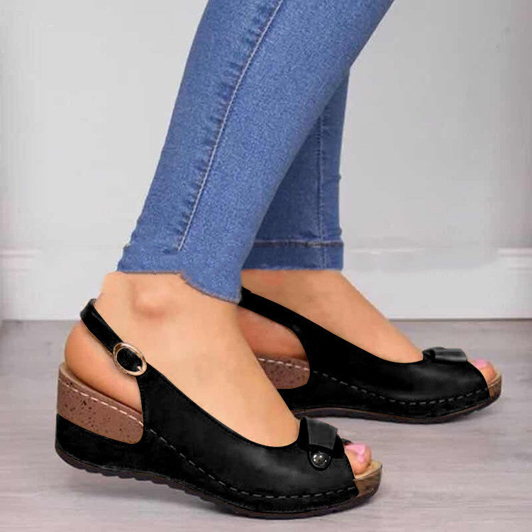 Andrea's™ | Damen Sandalen mit Keilabsatz