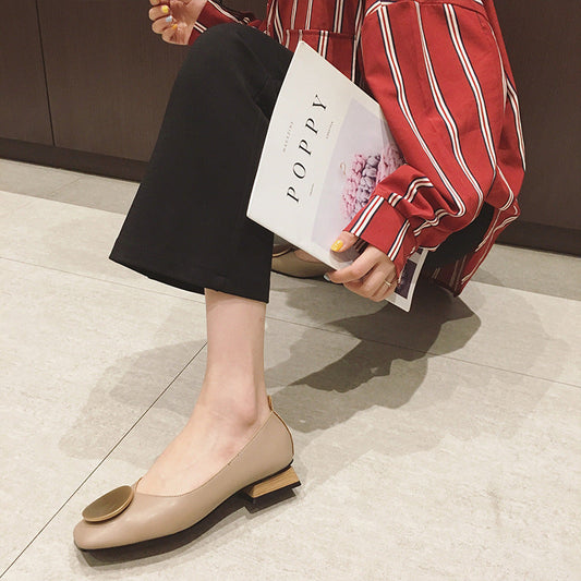Elegante Andrea Serena Mary Jane Ballerinas mit mittelhohem Absatz