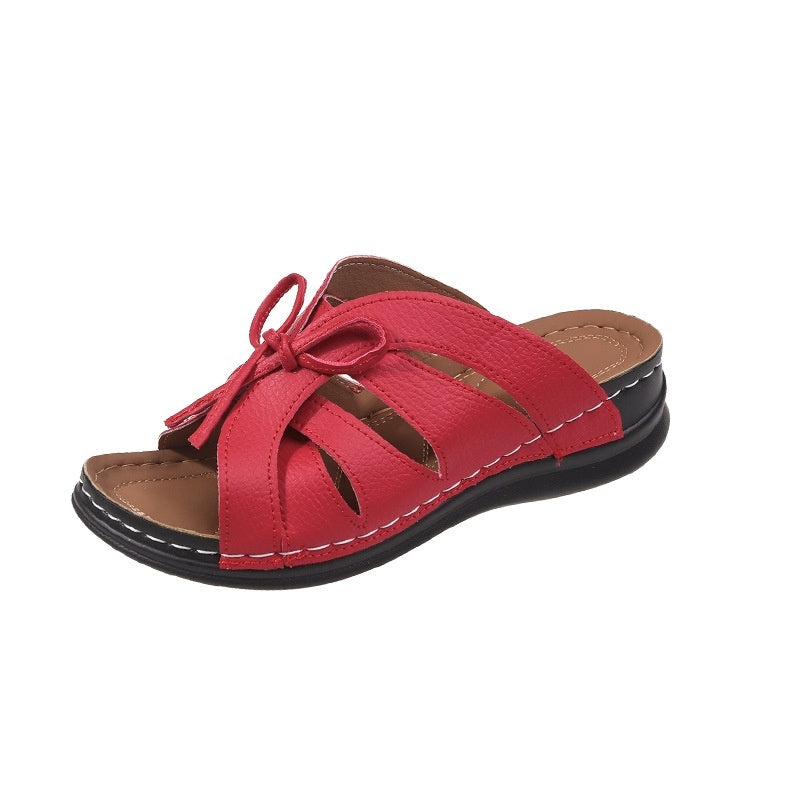 Andrea's™ | Damen-Keilsandaletten mit Schleife