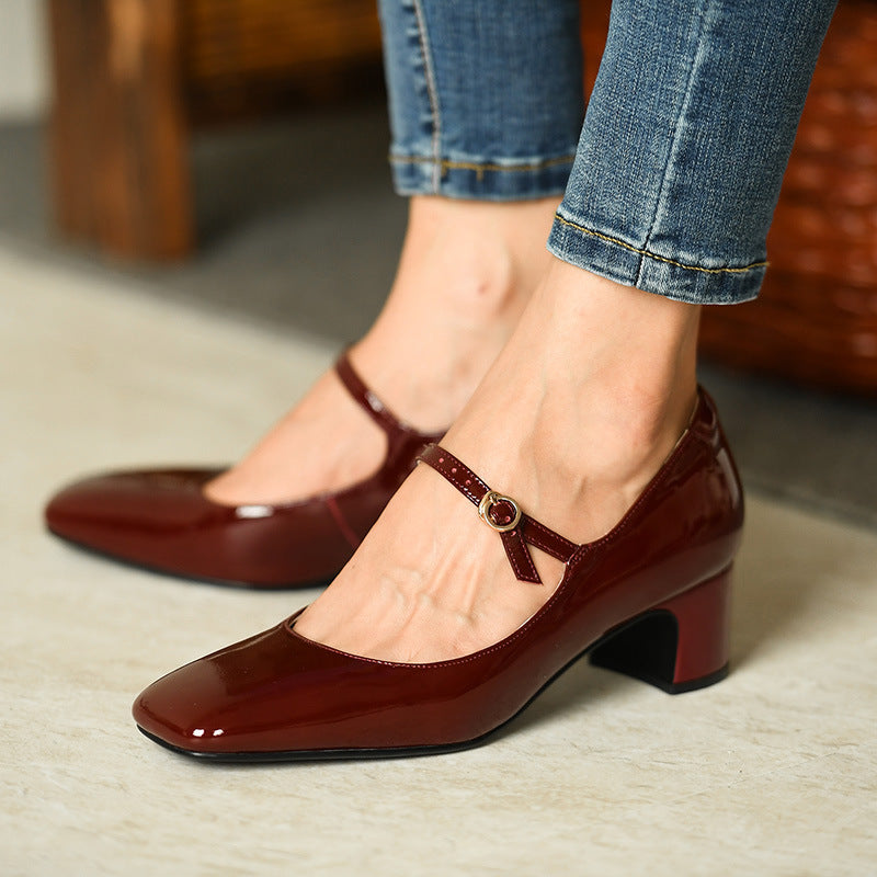 Andrea's™ | High Heels mit leuchtenden Lederriemen