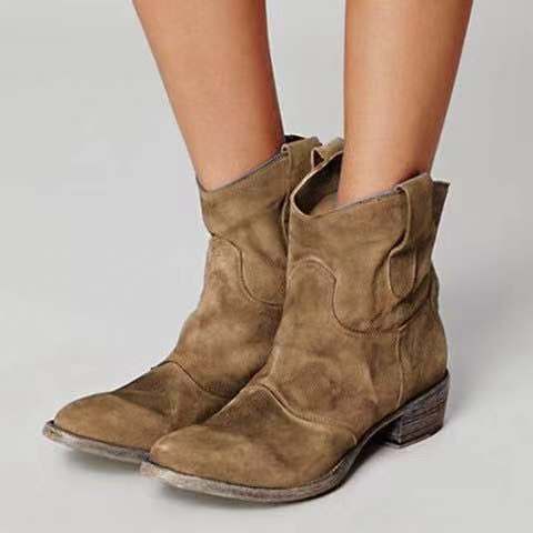 Andrea's™ | Damen-Martinstiefel mit niedrigem, eckigem Absatz
