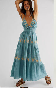 Andrea's™ | Bohème besticktes Maxikleid