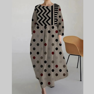 Andrea's™ | Kleid mit Polka-Dots und Blumenmuster