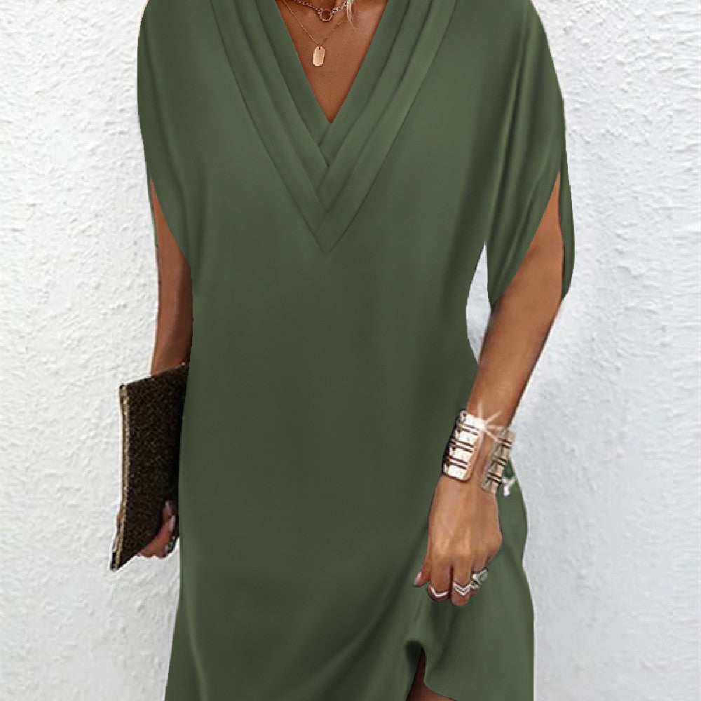 Andrea's™ | Schlichtes Minikleid mit V-Ausschnitt