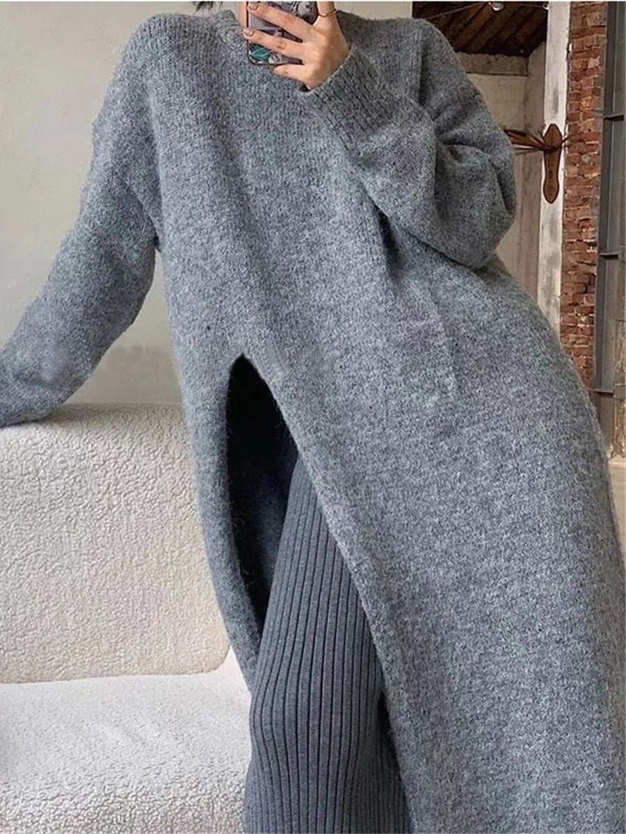 Andrea's™ | Gestricktes, gemütliches Kleid mit Seitenschlitz