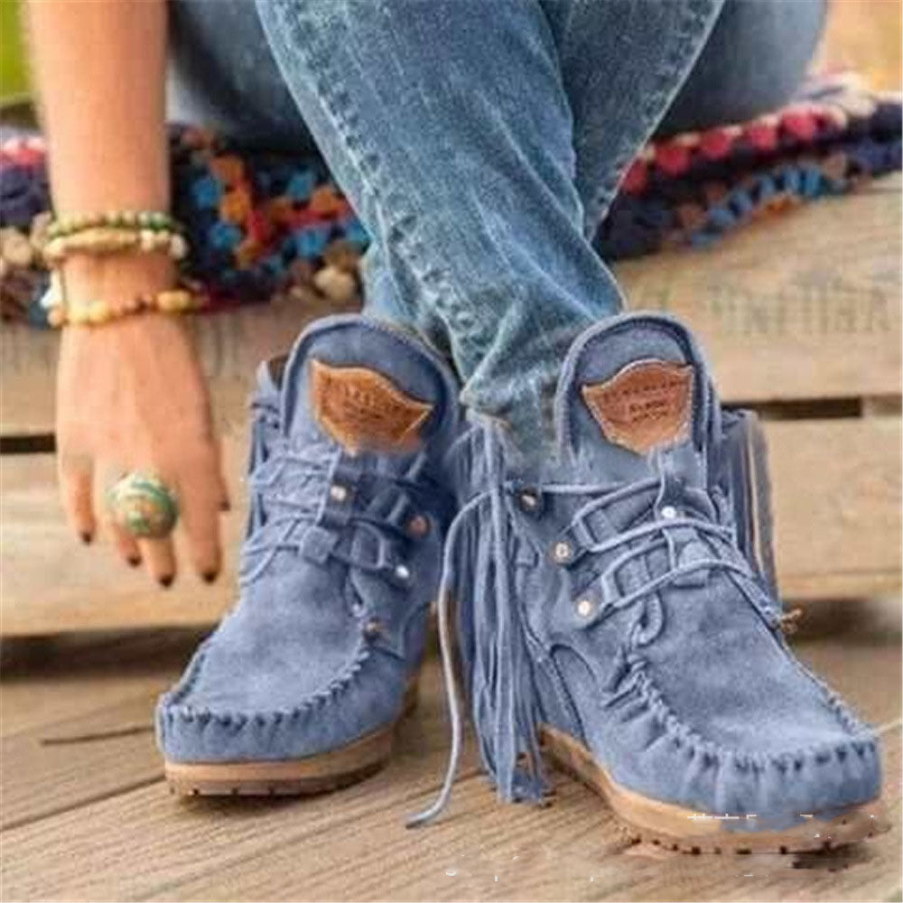Andrea's™ | Modische kurze Stiefeletten mit Fransen