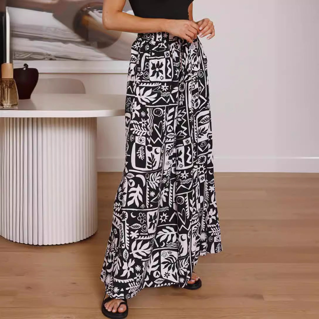 Andrea's™ | Bedruckte Hose mit weitem Bein