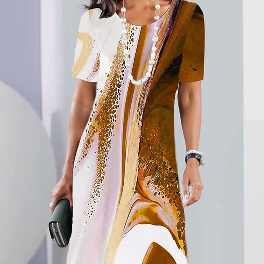 Andrea's™ | Midikleid mit abstraktem Muster