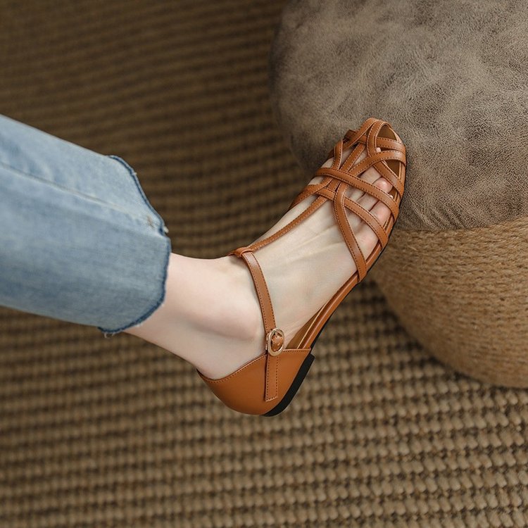 Andrea's™ | Modische Französische Sandalen mit niedrigem Absatz