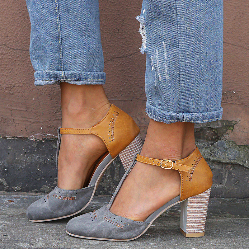 Andrea's™ | Klassische T-Riemchenpumps im Vintage-Stil