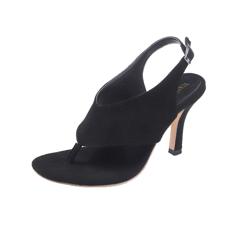 Elegante Wildleder-Sandalen mit hohem Absatz von Andrea Serena
