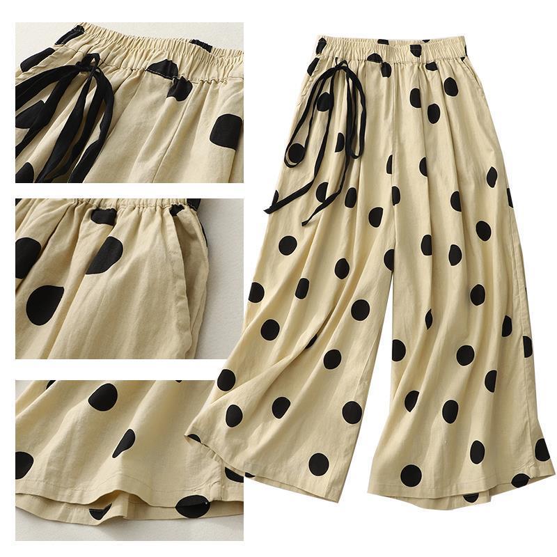 Andrea's™ | Bequeme, locker sitzende Hose mit Polka-Dots-Muster