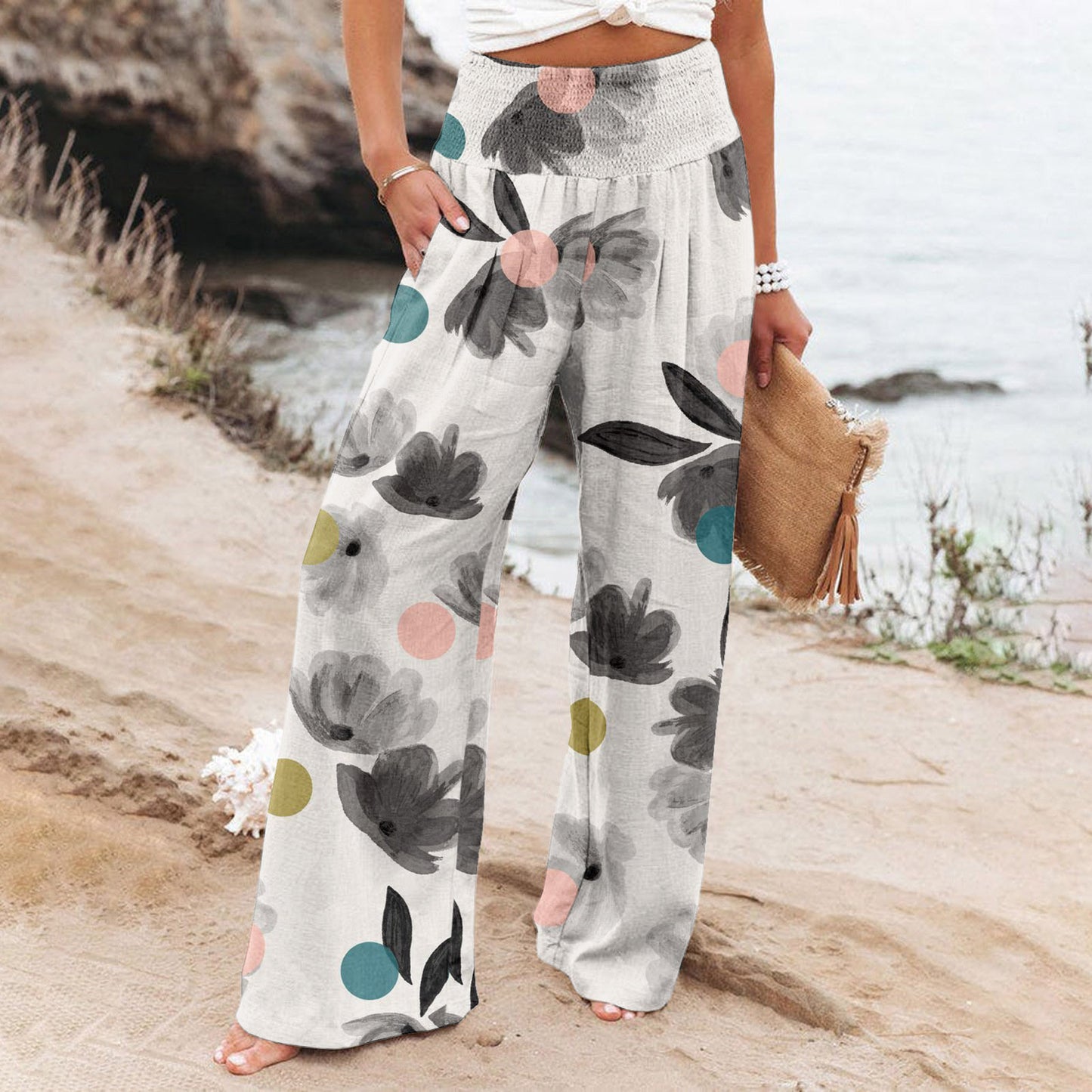 Andrea's™ | Lockere Hose mit weitem Bein und Print