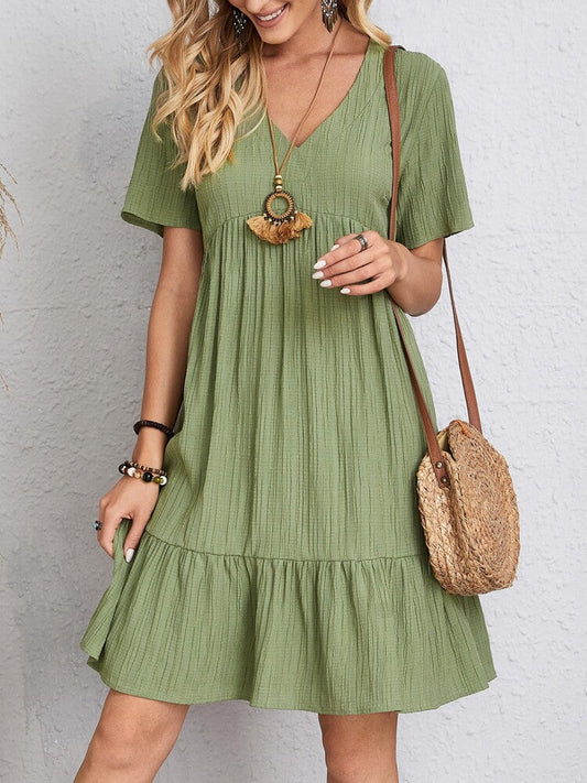 Schickes Sommerkleid mit V-Ausschnitt von Andrea Serena