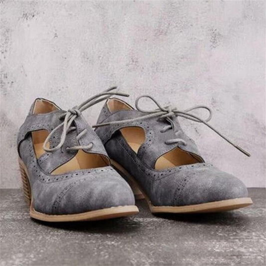 Andrea's™ | Damen-Schnürsandalen mit Cut-outs und hohen Absätzen