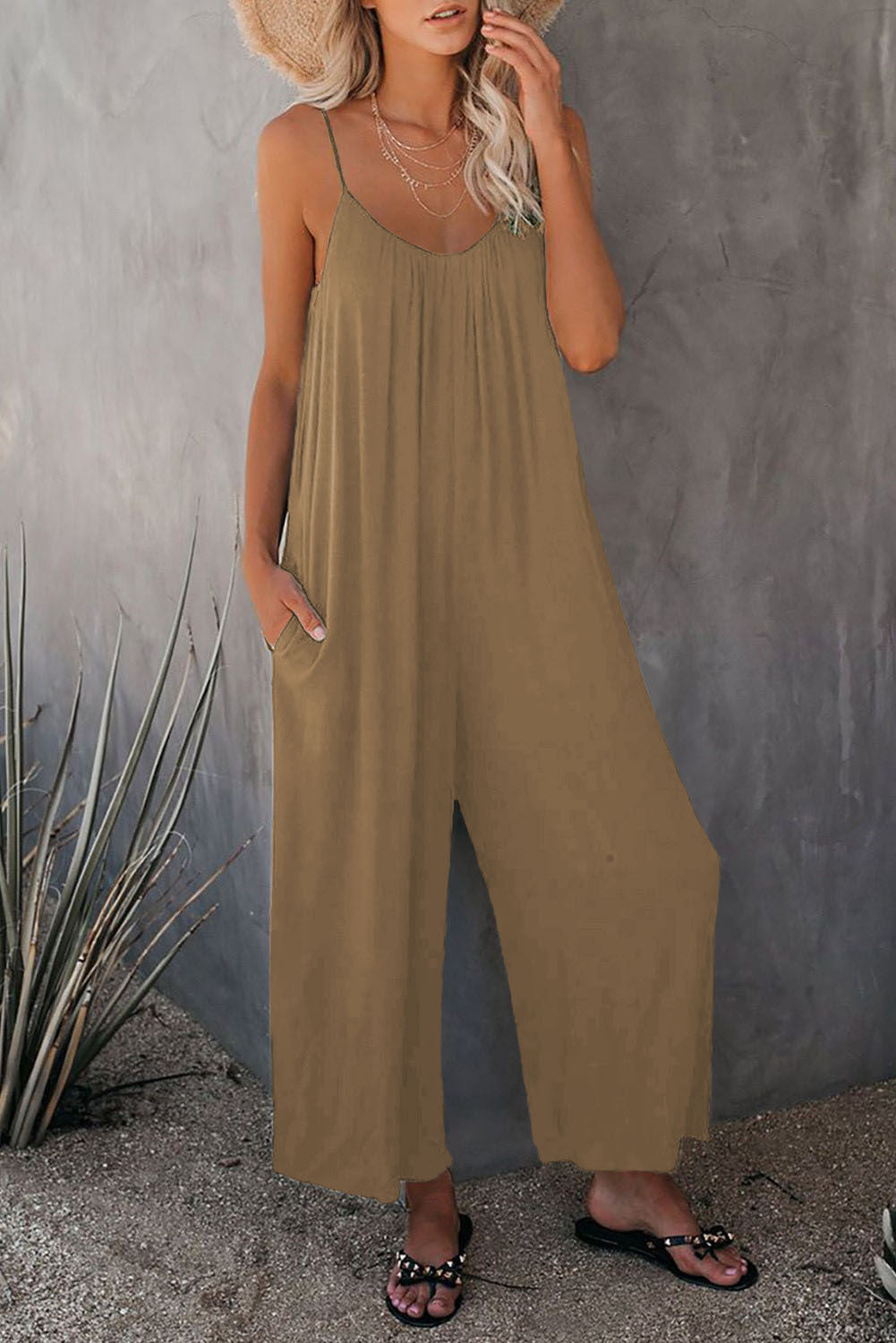 Andrea's™ | Lockere ärmellose Damen Jumpsuits mit Taschen