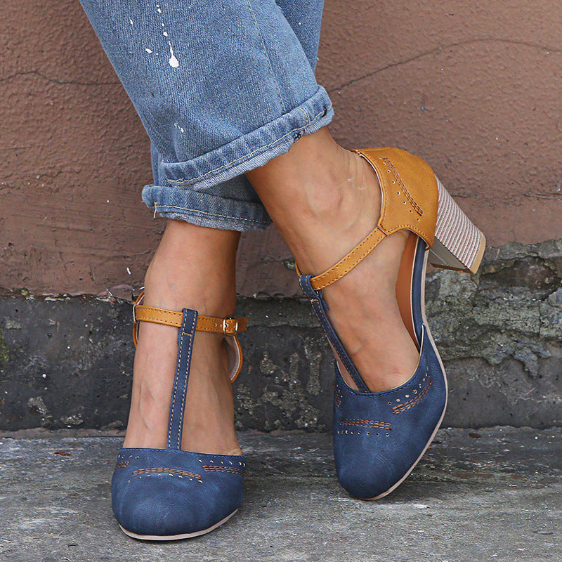 Andrea's™ | Klassische T-Riemchenpumps im Vintage-Stil