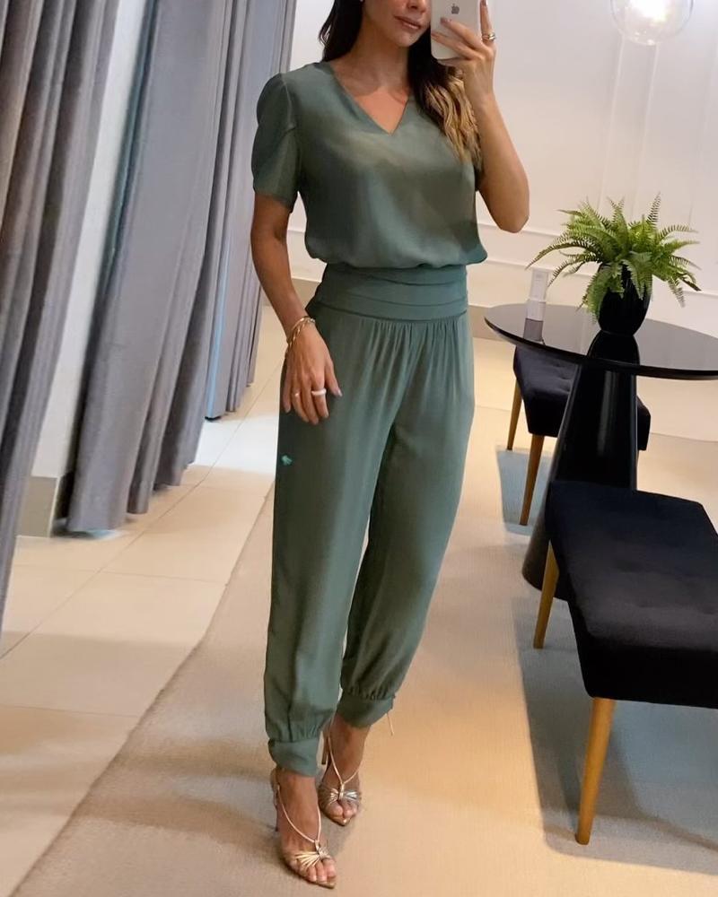Andrea's™ | Lässiges Set aus Kurzarm-Top und Hose