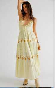 Andrea's™ | Bohème besticktes Maxikleid